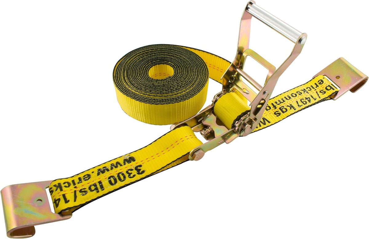 Erickson 2INX27FT 10,000 LB RATCHET STRAP W/FLAT HKS W/STEEL HANDLE