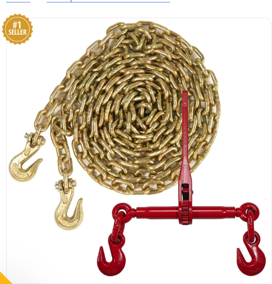 3/8" x 20' Grade 70 Transport Chain and Binder Kit