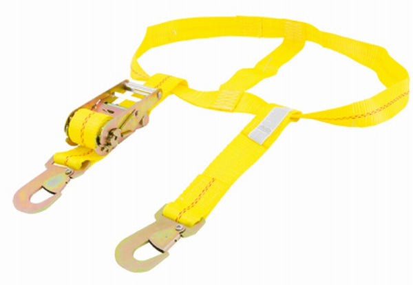 KEEPER 6-1/2FT x 2IN AUTO TIE-DOWN W/RATCHET, FLAT SNAP HOOKS, 2,000 LBS WLL (6,000 LBS BREAK STRENGTH)