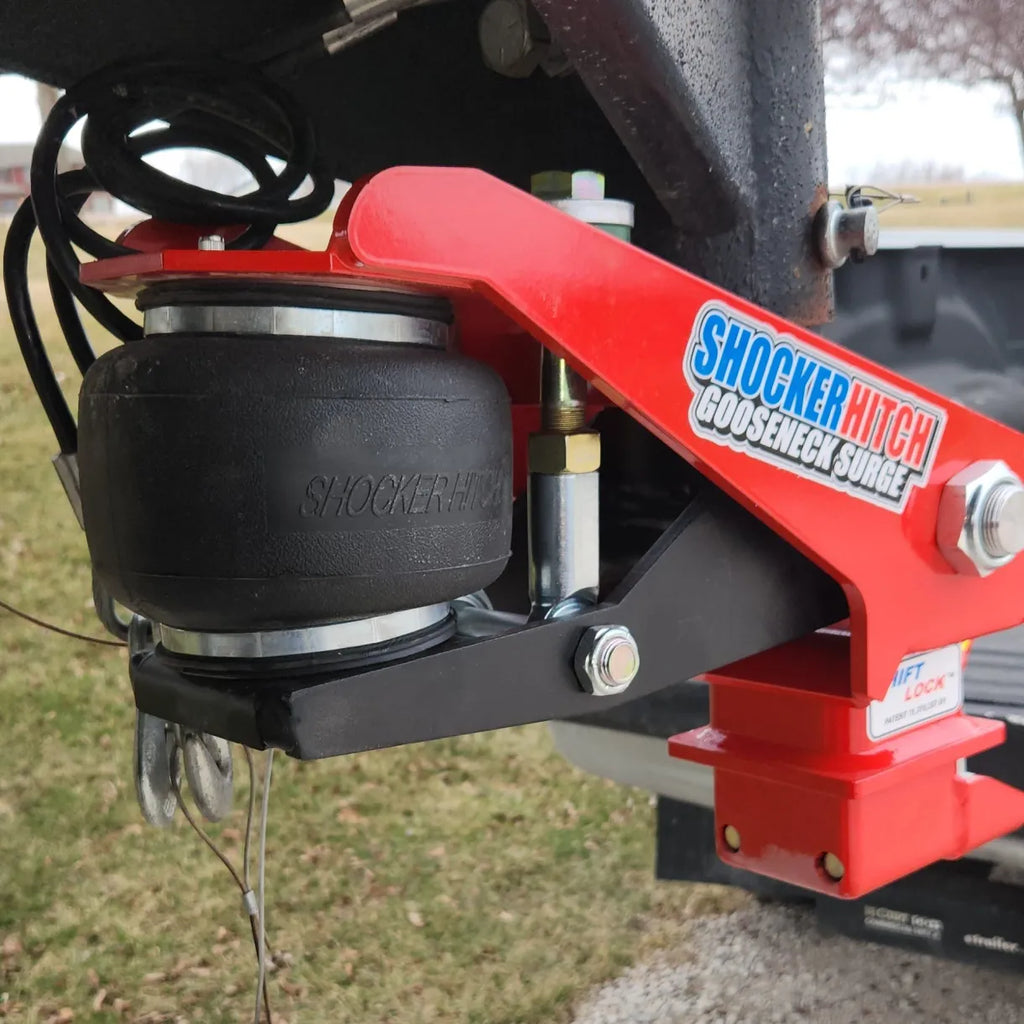 Shocker 30K Gooseneck Surge Air Hitch & Shift Lock Coupler for 2-5/16″ Ball